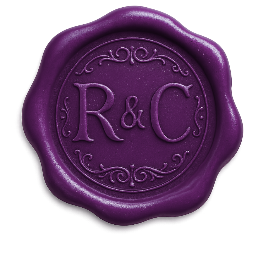 Purple wax seal
